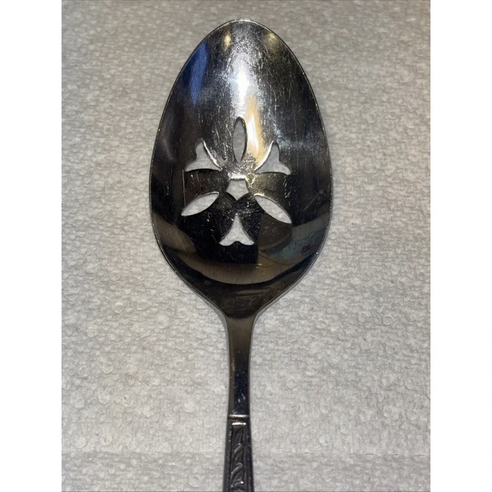 MCM Stainless Flatware Spring Bouquet Made In Korea Stainless One Slotted Spoon